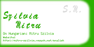 szilvia mitru business card